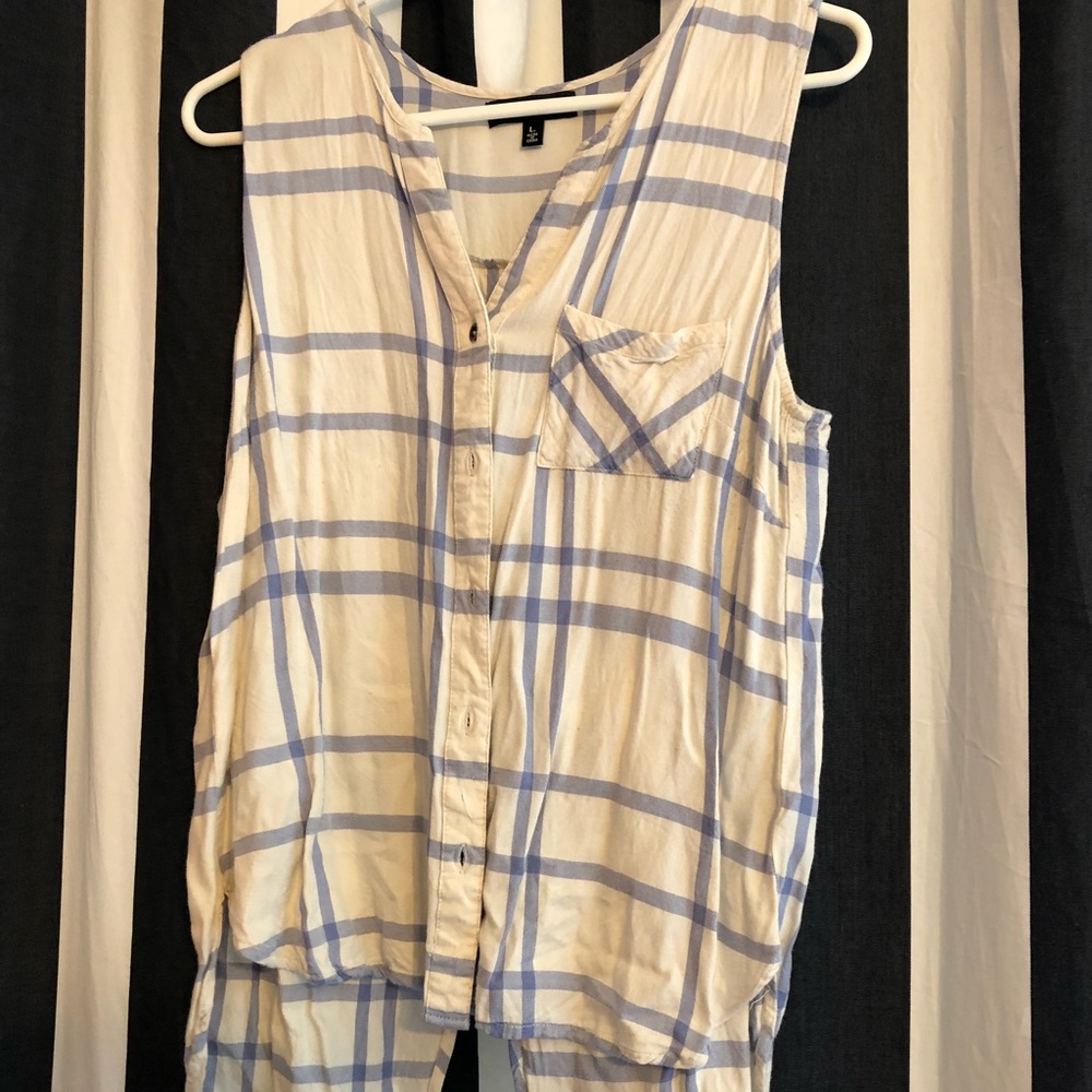 Blue and Cream Top